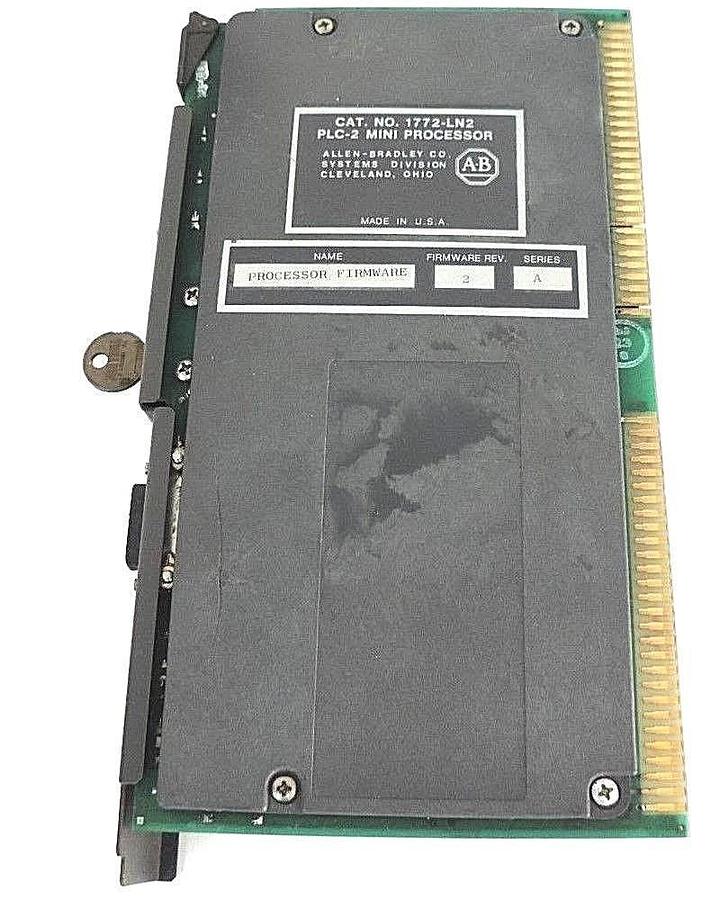 Used ALLEN BRADLEY 1772-LN2 SER. A, FIRMWARE REV. 2, PLC-2 MINI PROCESSOR W/ KEY
