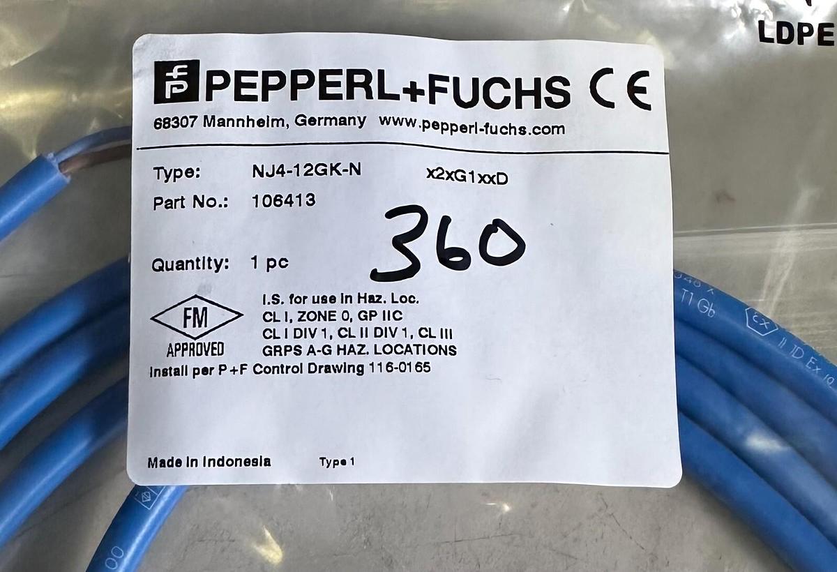 Used NEW PEPPERL+FUCHS NJ4-12GK-N / NJ412GKN INDUCTIVE SENSOR 106413 NON-FLUSH