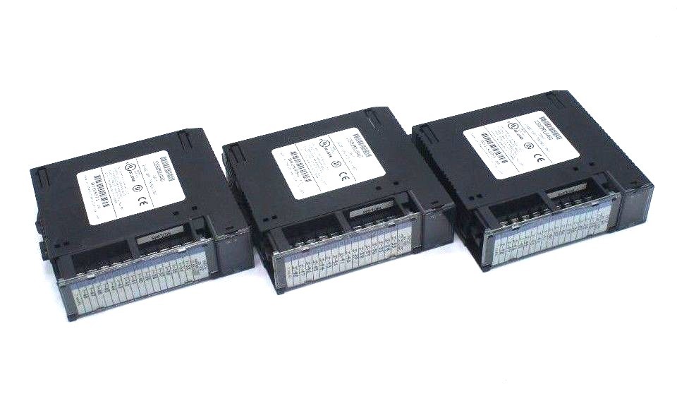 Used LOT OF 3 GE FANUC IC693MDL646D INPUT MODULES 24VDC, 16 PT POS/NEG FAST