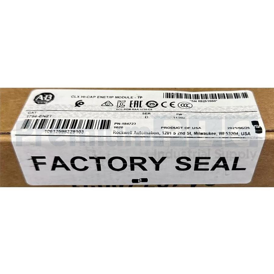 Used Allen Bradley 1756-EN2T /D ControlLogix Hi-Cap ENet/IP Module TP FW 11.002 NSFS