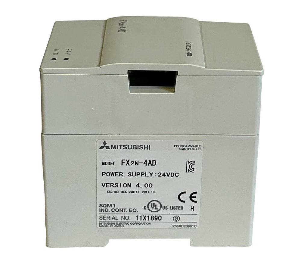 Used NEW MITSUBISHI FX2N-4AD / FX2N4AD MELSEC SPECIAL FUNCTION ANALOG BLOCK 24VDC