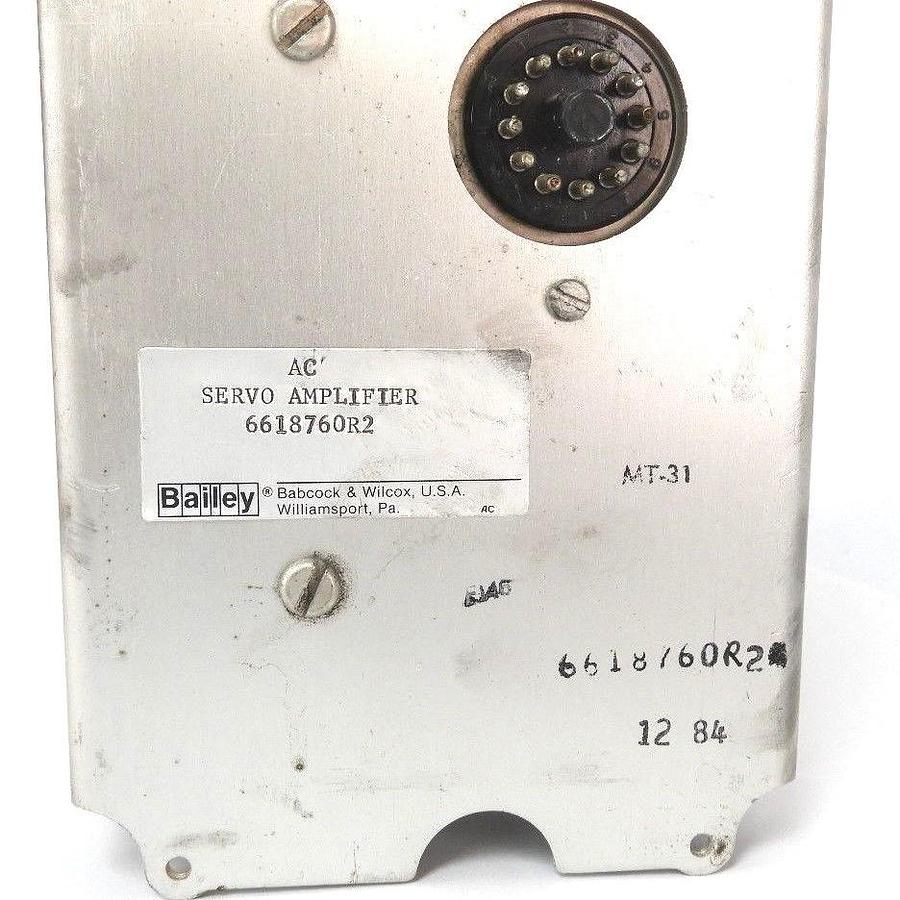Used BAILEY METER CO. 6618760R2 AC SERVO AMPLIFIER W/ 174355 BOARD