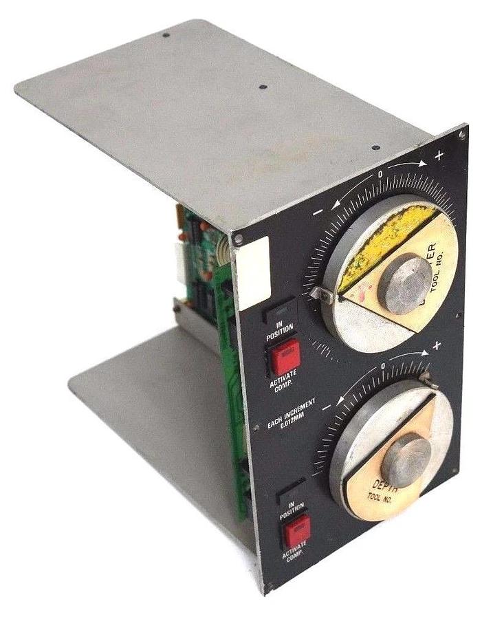 Used OLOFSSON TOOL EM651500*1 DIAMETER/DEPTH CONTROL PANEL W/ 12-10009 BOARD 1210009