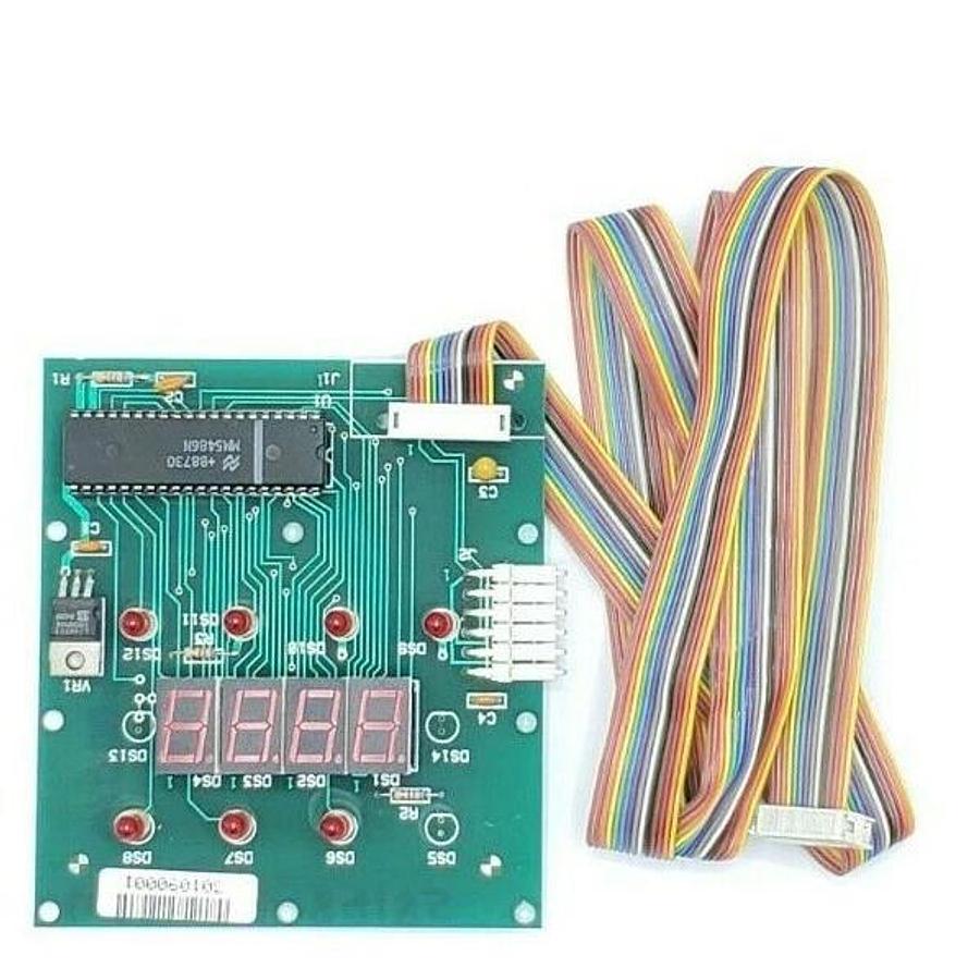 Used UNIVERSAL DYNAMICS C-2492-D-3075 REV. 1 4 DIGIT DISPLAY W/CABLE C2492D3075