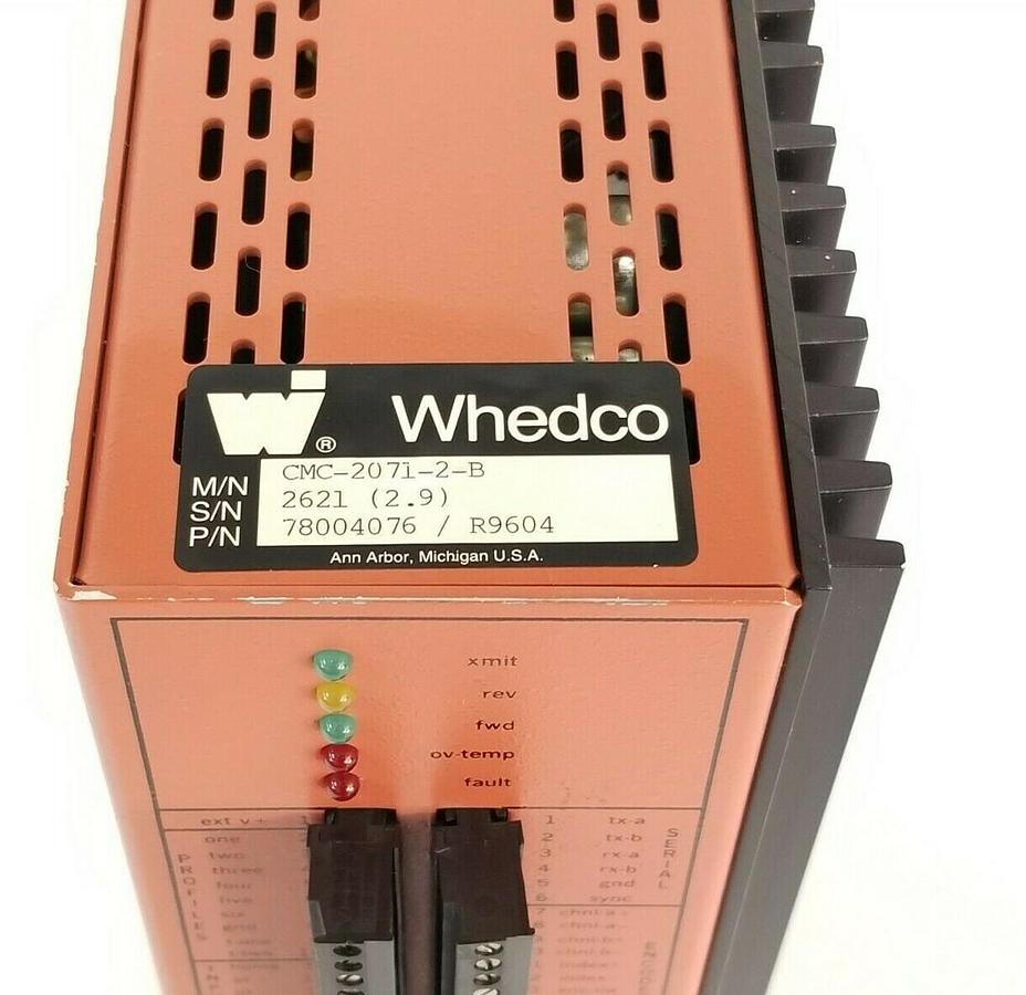 Used WHEDCO CMC-2071-2-B SERVO DRIVE P/N: 78004076 / R9604 CMC20712B