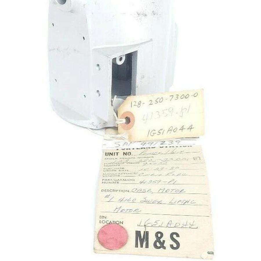 Used CURIO ELECTRIC 41359-P1 MOTOR CASE FOR #1 4160 SWGR LIFTING MOTOR 41359P1