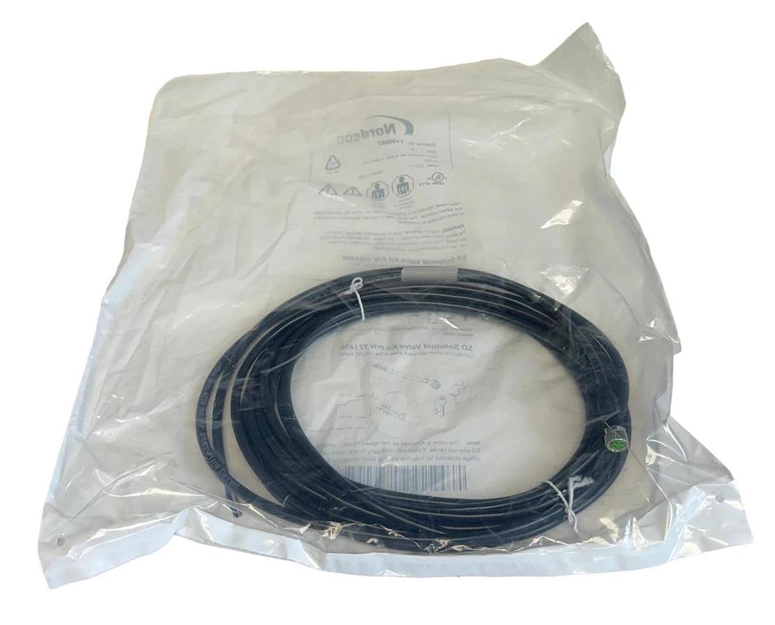 Used 4 NEW SEALED NORDSON 1100687 SOLENOID CABLE KITS M8 3-WIRE 5M 24VDC NSFS