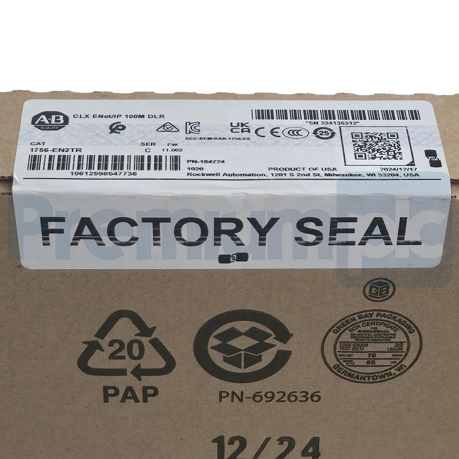 Used SEALED Allen-Bradley 1756-EN2TR /C FW 11.002 ControlLogix 2Pt ENet/IP DLR NSFS