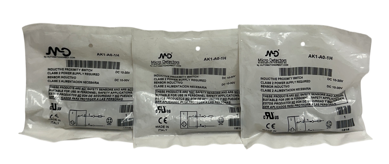 3 AUTOMATIONDIRECT MICRO DETECTORS AK1-A0-1H / AK1A01H PROXIMITY SWITCHES NSFS
