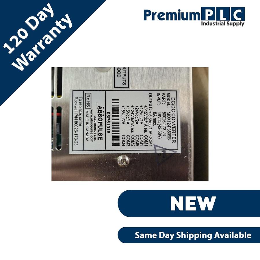 Used ALLEN BRADLEY 80026-173-23-R DC/DC POWER SUPPLY W/CONF COATING 80026-173-23 NSMP