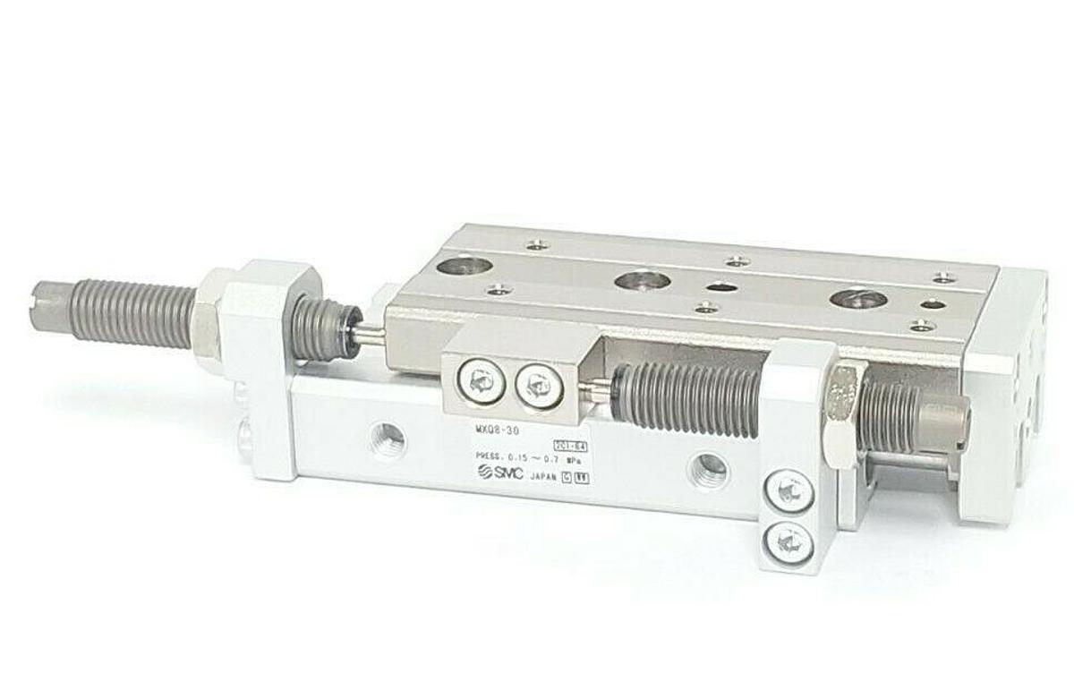 Used NEW SMC MXQ8-30B CYLINDER TABLE SLIDE SHOCK ABSORB MXQ830B