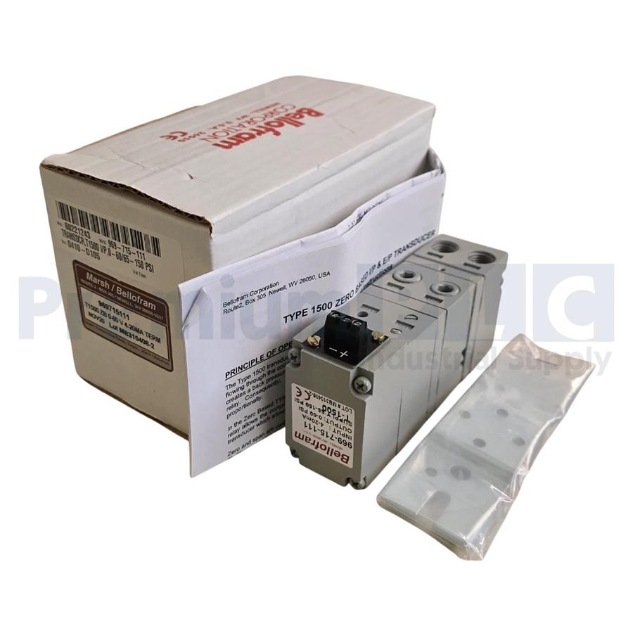 MARSH BELLOFRAM 969-715-111 T1500 I/P ELECTRO-PNEUMATIC TRANSDUCER 969715111 NEW