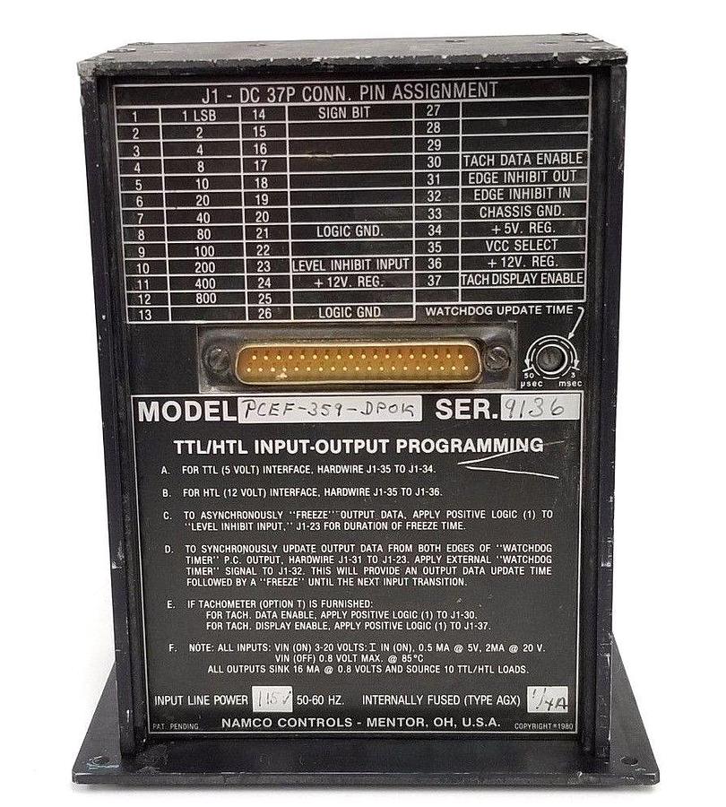 Used C & A PRODUCTS PCEF-359-DP0K DISPLAY PCEF-359-DPOK, 115V 50/60HZ