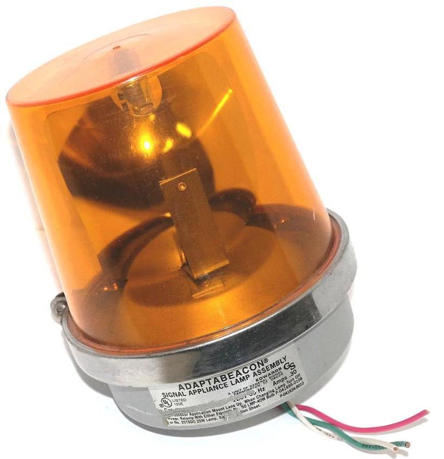 Used EDWARDS ADAPTABEACON 120V 60HZ 30A SIGNAL APPLIANCE LAMP ASSEMBLY 50 LMP-40W