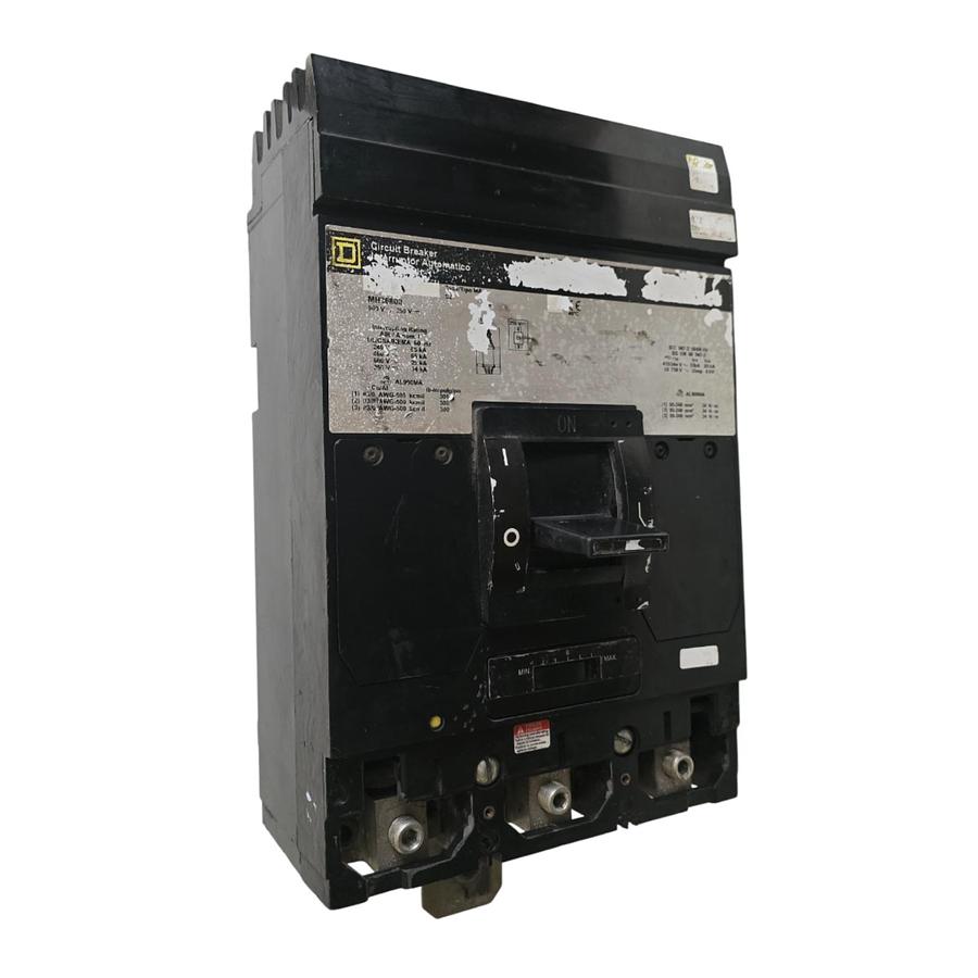 Used Square D MH36800 I-Line MH CIRCUIT BREAKER 3POLE 600VAC 800AMP USPI