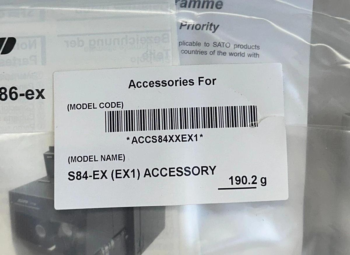Used SATO ACCS84XXEX1 OEM S84-EX (EX1) ACCESSORIES FOR BARCODE PRINTER NSFS