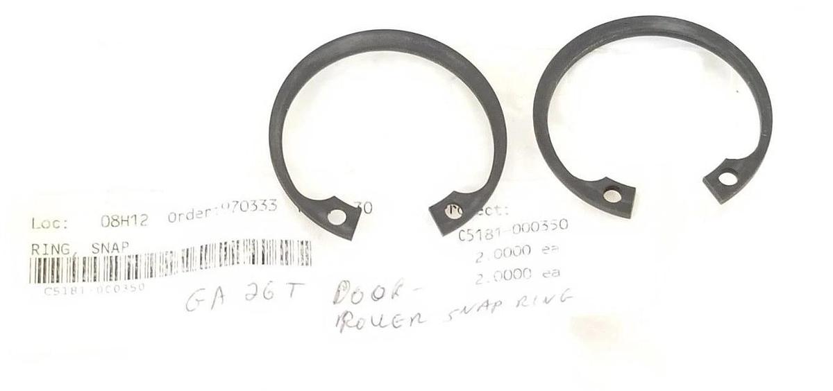LOT OF 2 NEW GENERIC C5181-000350 SNAP RINGS C5181000350