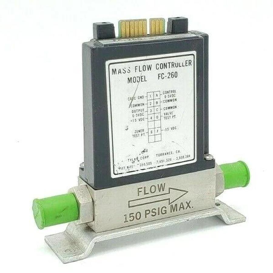 Used TYLAN CORP. FC-260 2 SLPM MASS FLOW CONTROLLER 150PSIG FC-260-2-SLPM-02