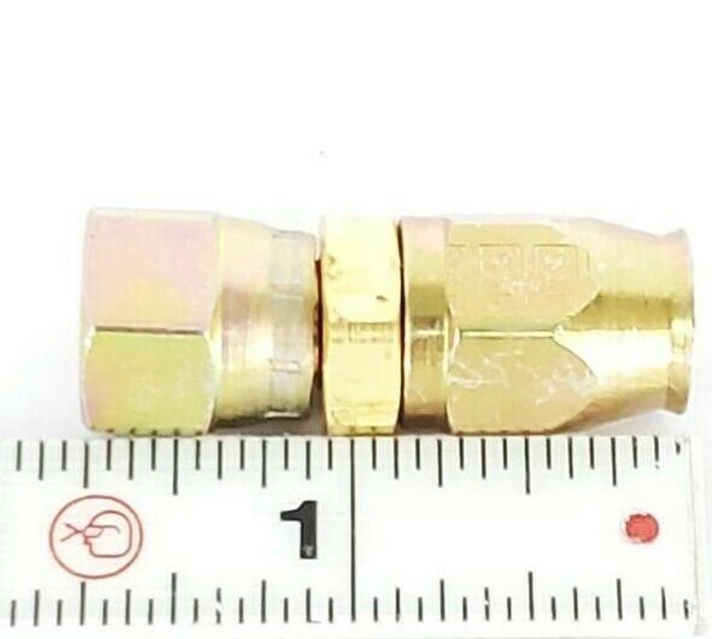 Used LOT OF 6 NEW SSP U-BUILD HOSE FITTINGS / COUPLINGS (5/8" X 1/2" X 7/16")