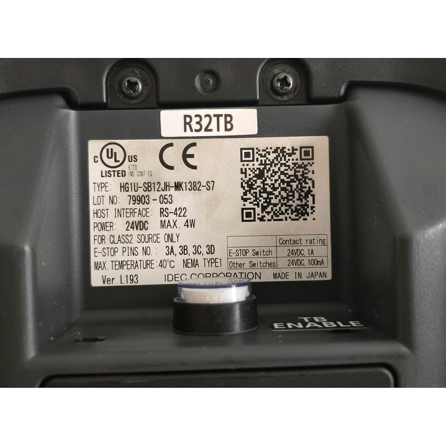 Used MITSUBISHI IDEC R32TB - HG1U-SB12JH-MK1382-S7 FA-ROBOT TEACH PENDANT 24VDC 4W