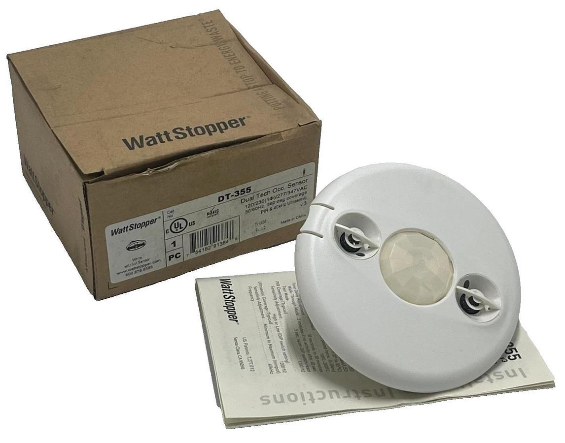 WATTSTOPPER DT-355 Dual Tech Occupancy Sensor Ceiling Mount PIR/Ultrasonic 24VDC