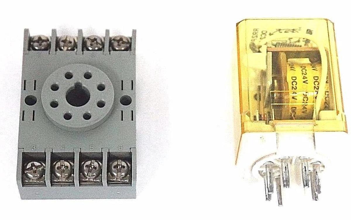 Used IDEC RR2P-U RELAY RR2P-UDC24V W/ SR2P-06 10A 300V SOCKET