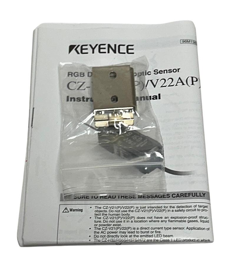 Used KEYENCE CZ-V21A / CZV21A FIBER OPTIC AMPLIFIER UNIT SENSOR 24VDC NPN OUTPUT NSMP