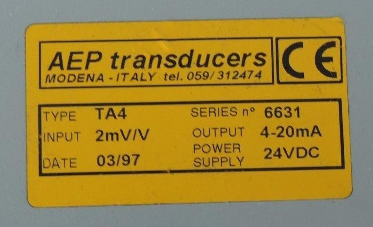 Used AEP TRANSDUCERS TA4 ANALOG TRANSMITTER TA4/2