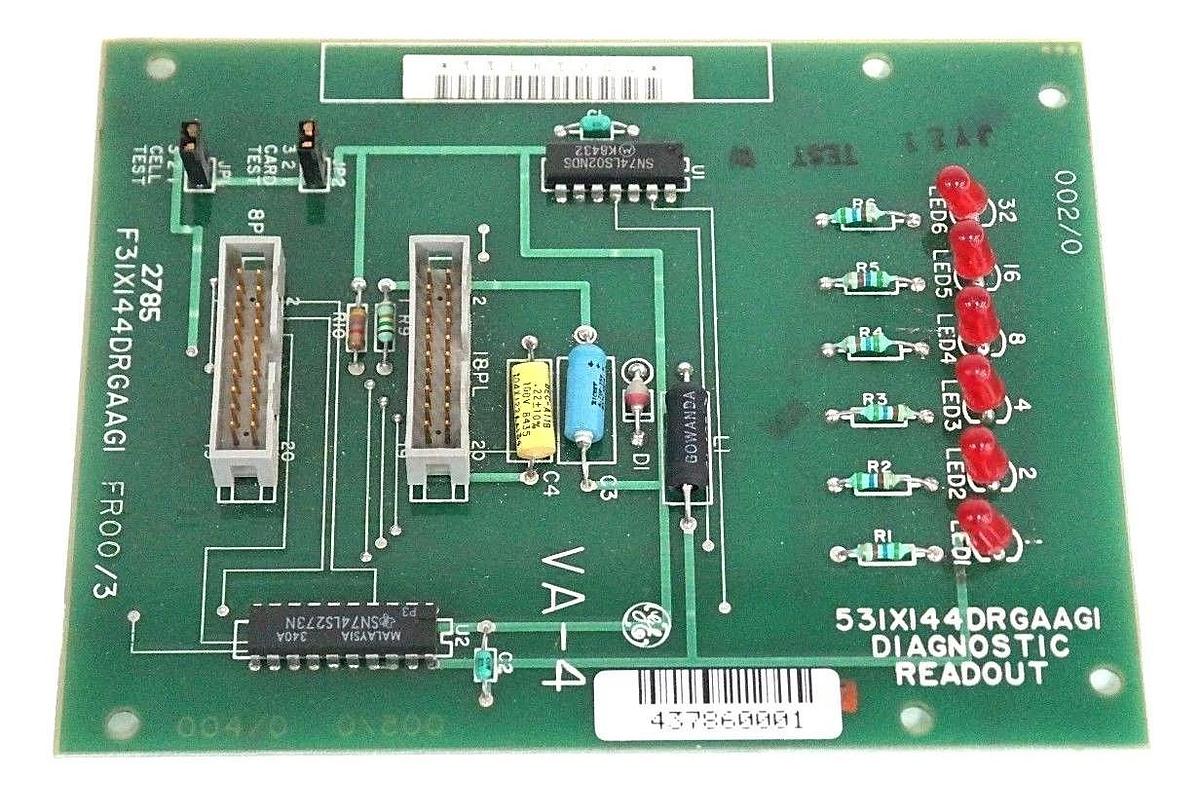 Used NIB GENERAL ELECTRIC 531X144DRGAAG1 DIAGNOSTIC READOUT BOARD F31X144DRGAAG1