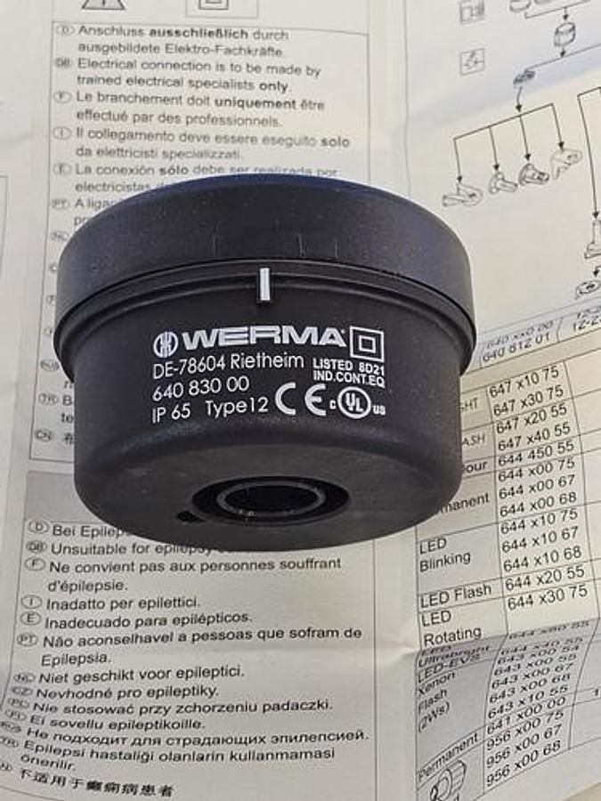 NIB WERMA 640.830.00 TUBE MOUNT TERMINAL ELEMENT 64083000