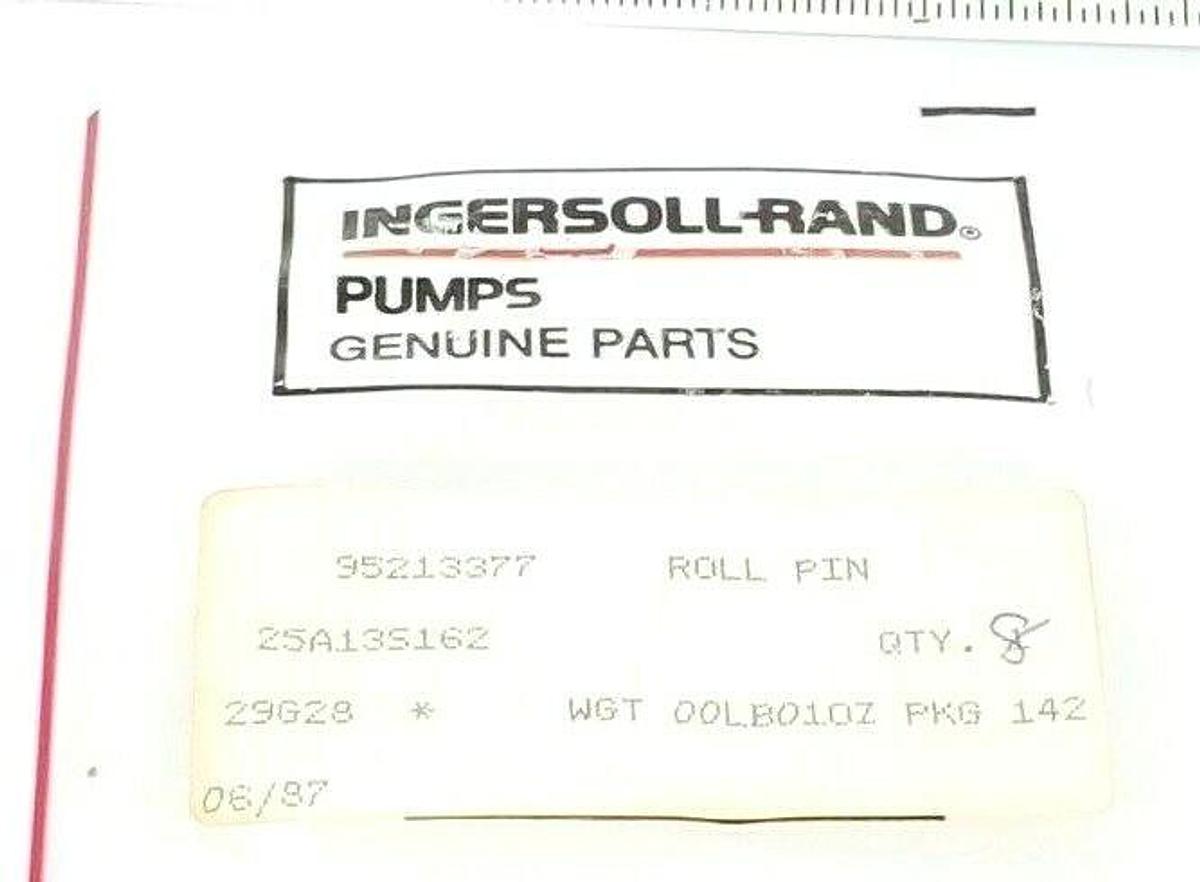 Used LOT OF 8 NEW INGERSOLL-RAND 25A13S162 ROLL PINS 95213377