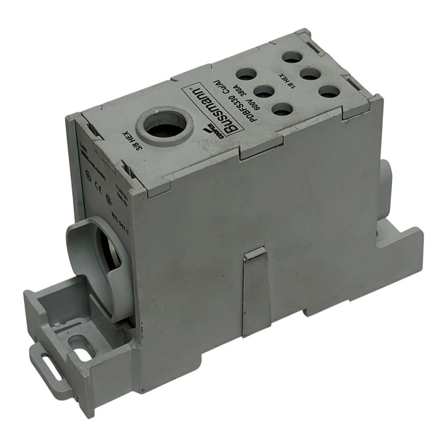 Used Bussmann PDBFS330 Power Distribution Block 600V 380A 1 Pole Finger Safe