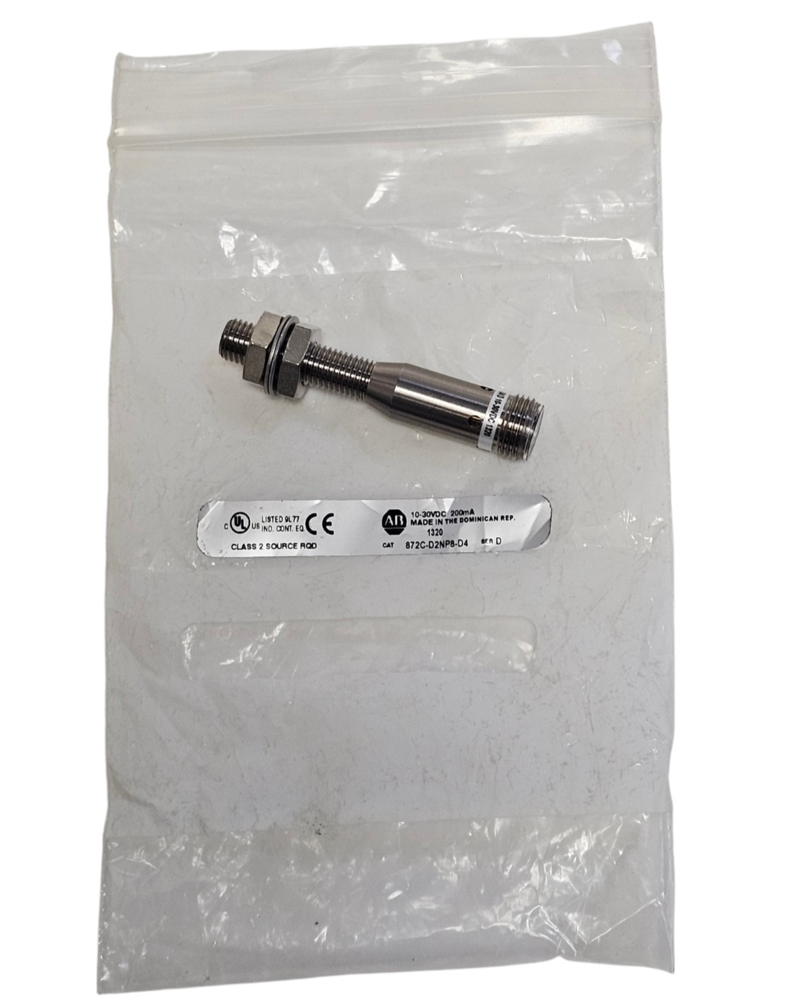 Used NEW ALLEN BRADLEY 872C-D2NP8-D4 SER. D INDUCTIVE SENSOR 10-30 VDC 200mA