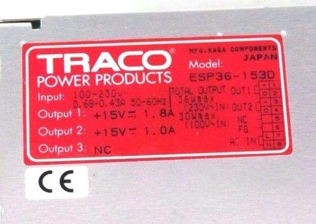 Used NIB TRACO MODEL ESP36-153D POWER SUPPLY 36W ESP36153D