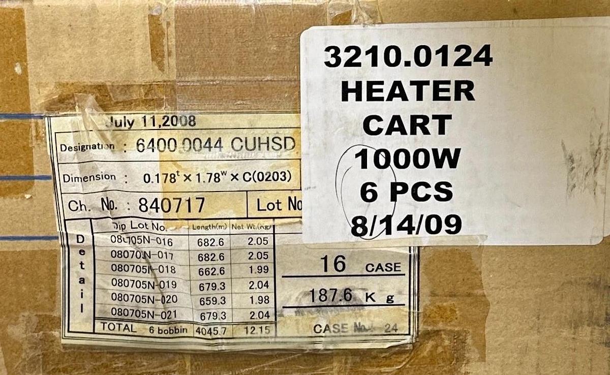 Used NEOMAX 3210.0124 / 10.16.200 / 239002 CARTRIDGE HEATER 1000W 280V