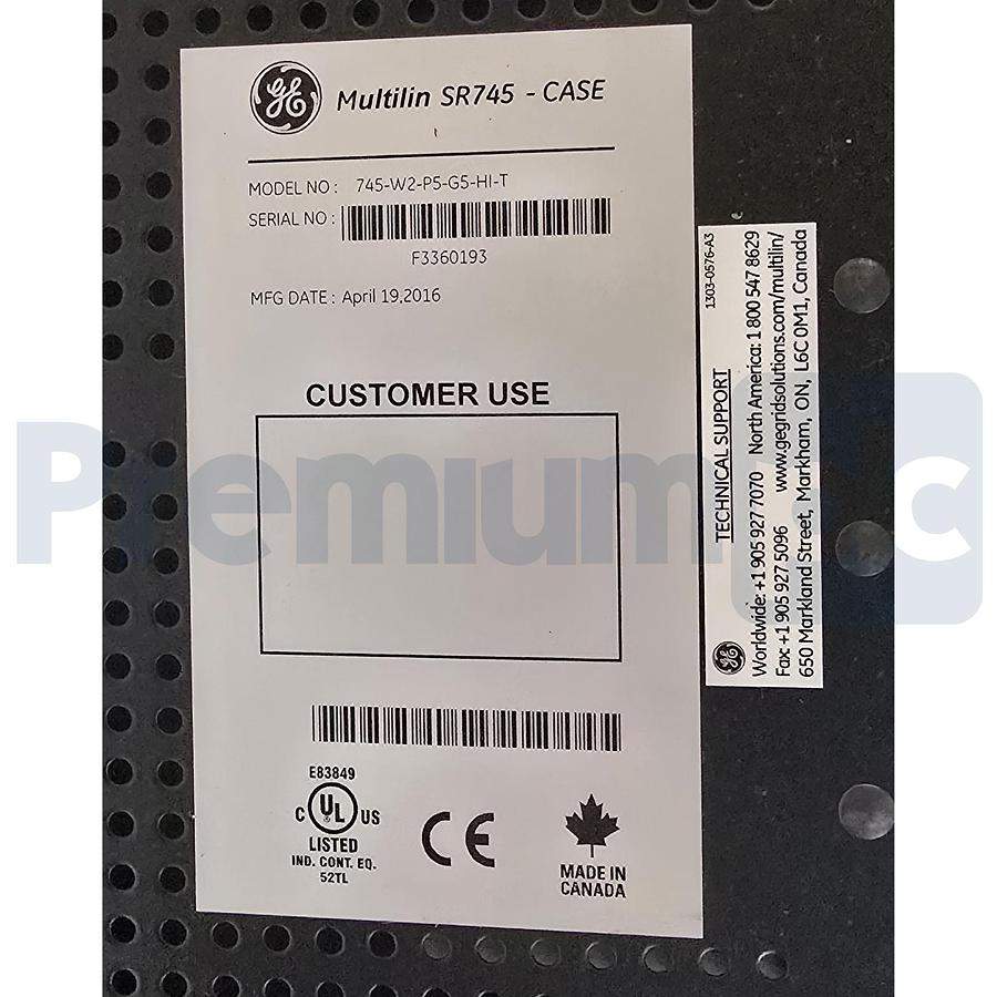 Used GE MULTILIN 745 TRANSFORMER PROTECTION RELAY 745-W2-P5-G5-HI-T w/SR745-CASE NSMP