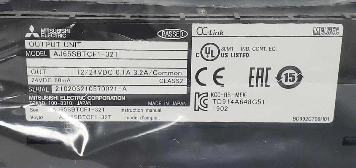 Used NIB MITSUBISHI ELECTRIC AJ65SBTCF1-32T CC-LINK MELSEC OUTPUT MODULE