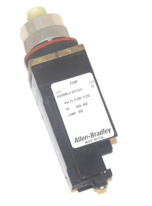 Used ALLEN BRADLEY 800MR-FXP16X PUSH BUTTON, SER D, 110/120 V, 50/60 HZ, LAMP 86
