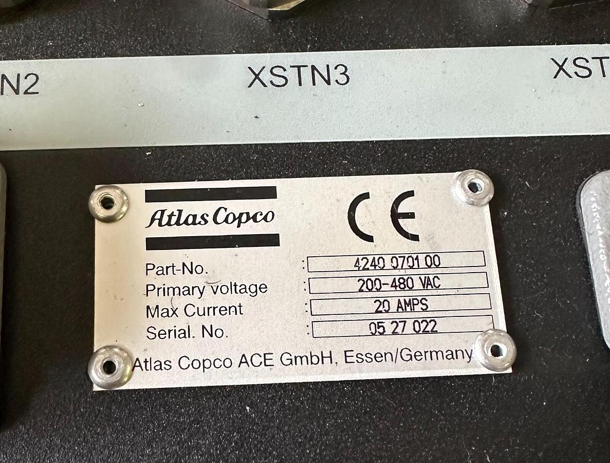 Used ATLAS COPCO 4240 0701 00 / 4240070100 power MACS ASSEMBLY SYSTEM 200-480VAC 20A