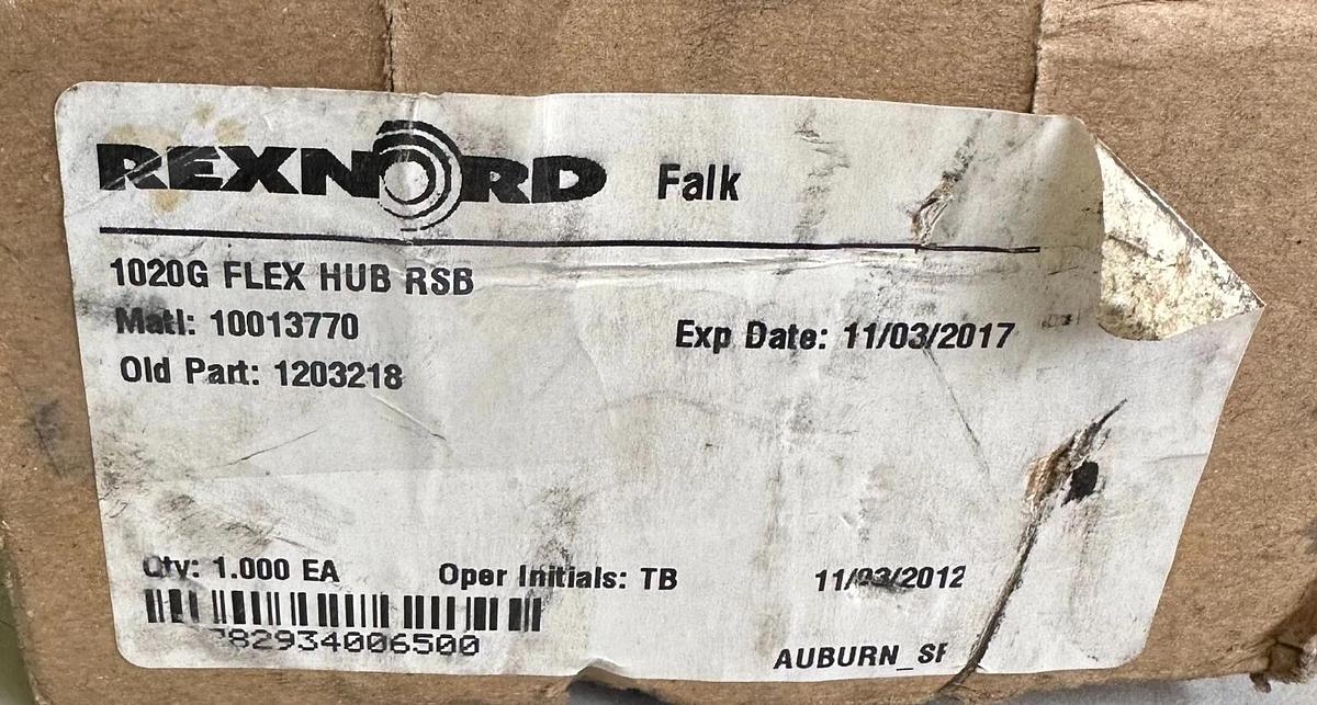 NEW REXNORD 10013770 G SERIES 1020G FLEX HUB RSB 1203218