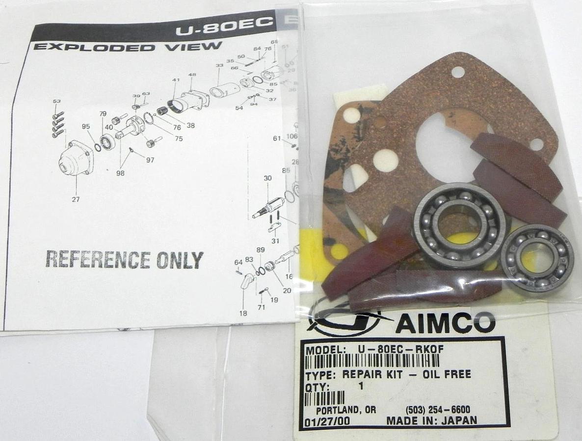 Used NEW AIMCO U-80EC-RKOF REPAIR KIT - OIL FREE U80ECRKOF