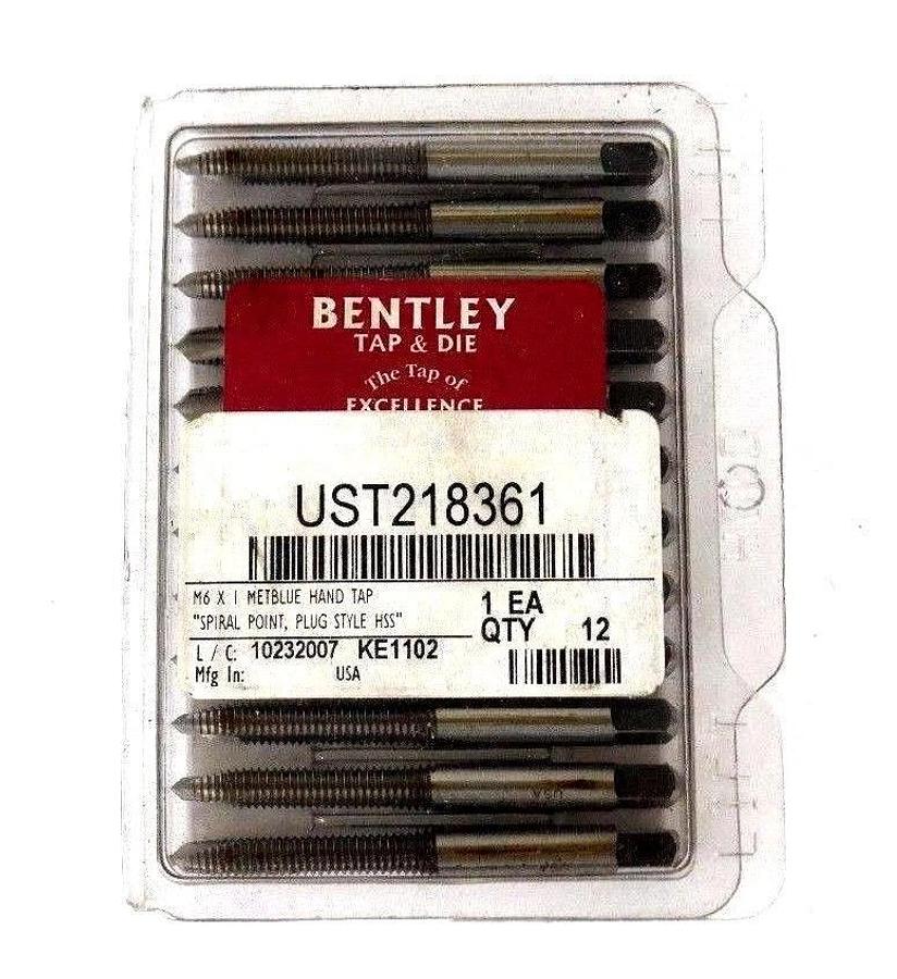 Used NEW BENTLEY 285A060A M6X1HS D5 METBLUE HAND TAP SPIRAL POINT, PLUG STYLE QTY:12