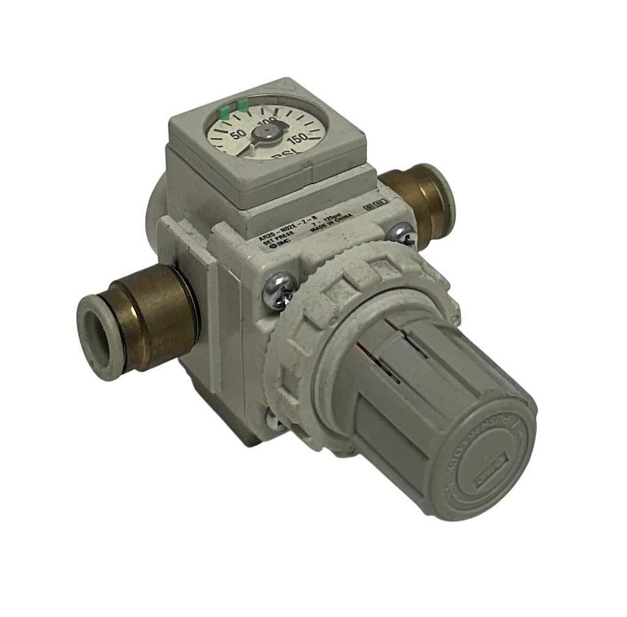 Used SMC AR20-N02E-Z-B / AR20N02EZB PNEUMATIC PRESSURE REGULATOR 0-150PSI USNP
