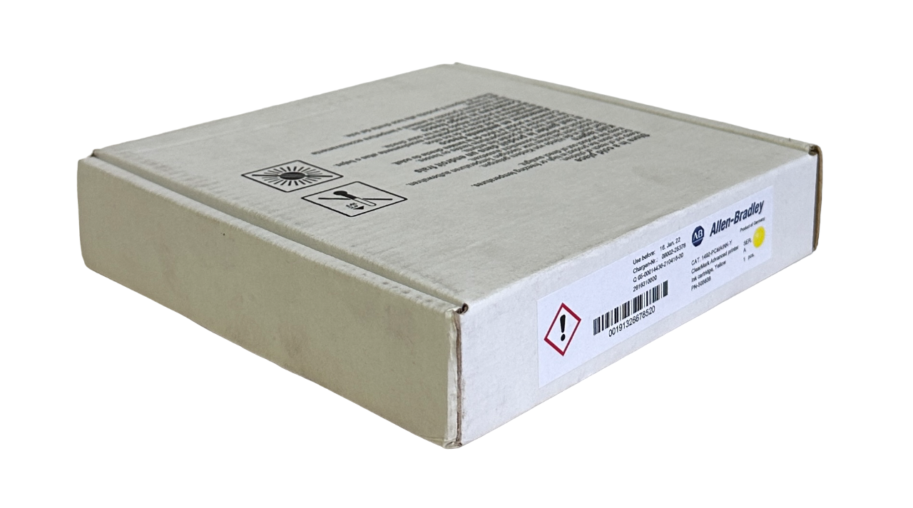 Used NEW ALLEN BRADLEY 1492-PCMAINK-Y /A ClearMark PRINTER INK YELLOW 1492PCMAINKY