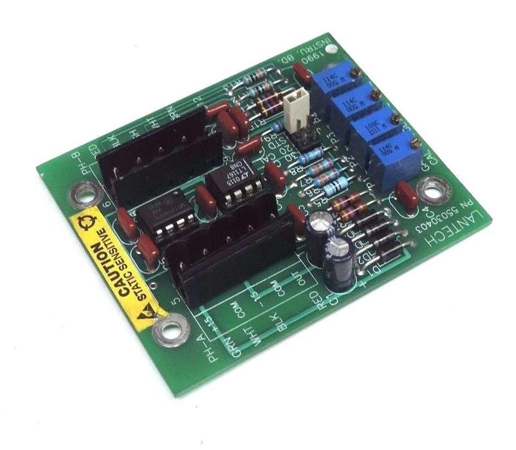 Used LANTECH 55030403 PC BOARD LOAD CELL AMP ASSEMBLY