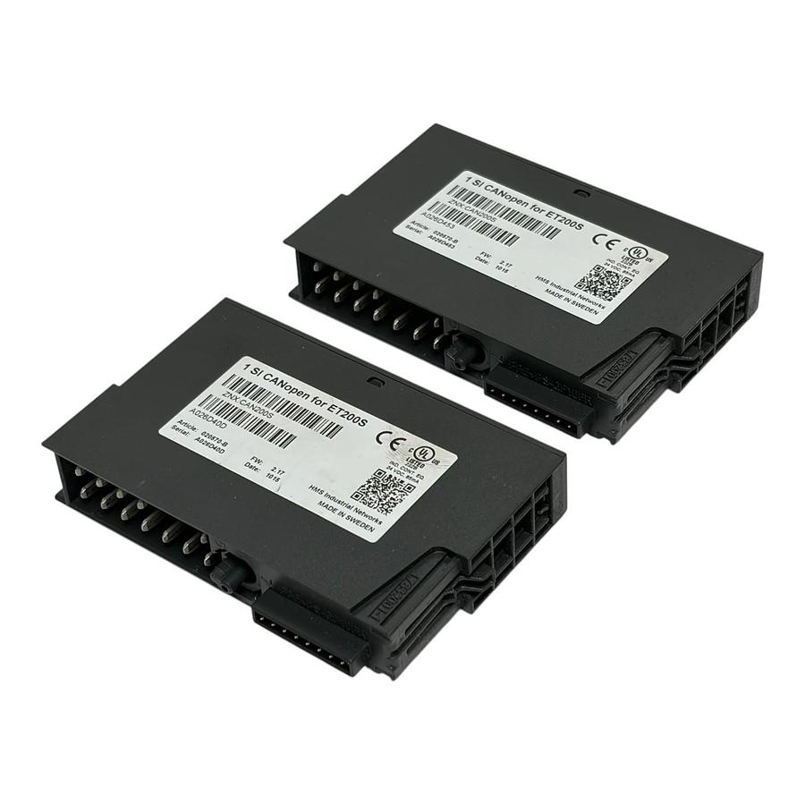 Used Lot of 2 - HMS Anybus 1 SI CANopen for ET200S ZNX.CAN200S 020570-B Module