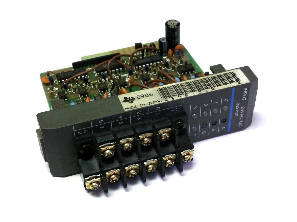 Used TEXAS INSTRUMENT 305-02N INPUT MODULE 24VAC/DC 30502N