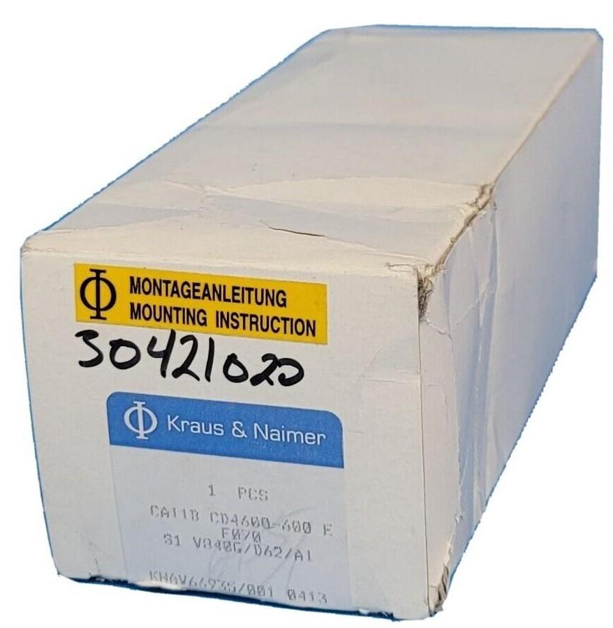 Used NEW KRAUS & NAIMER CA11B CD4600-600 E CAM SWITCH 20A 600VAC CD4600600E
