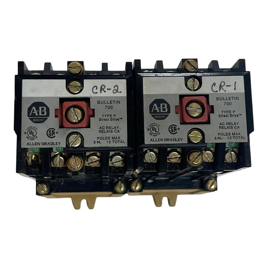 Used Lot of 2 Allen-Bradley 700-P440A1 AC Relay Bulletin 700 Type P 110/120V