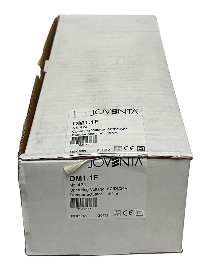 Used JOVENTA DM1.1F / DM11F ROTARY DAMPER ACTUATOR W/ SPRING RETURN 424 24VAC/DC NSMP